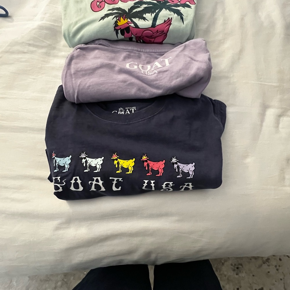 GOAT USA Kids Colorful Graphic Tees (3)